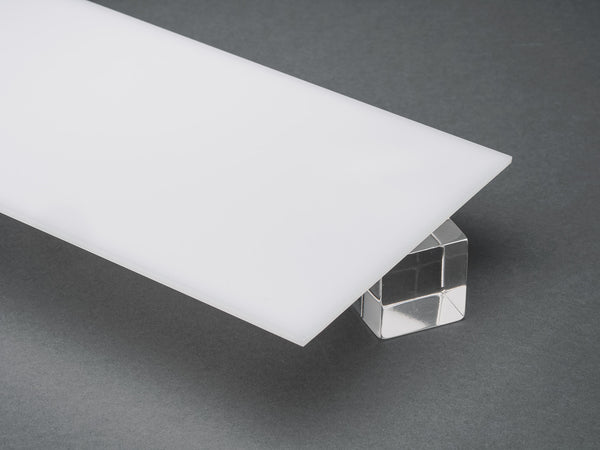 Plaque acrylique moulée (plaque TS), transparente / blanc laiteux  semi-transparent de HIKARI
