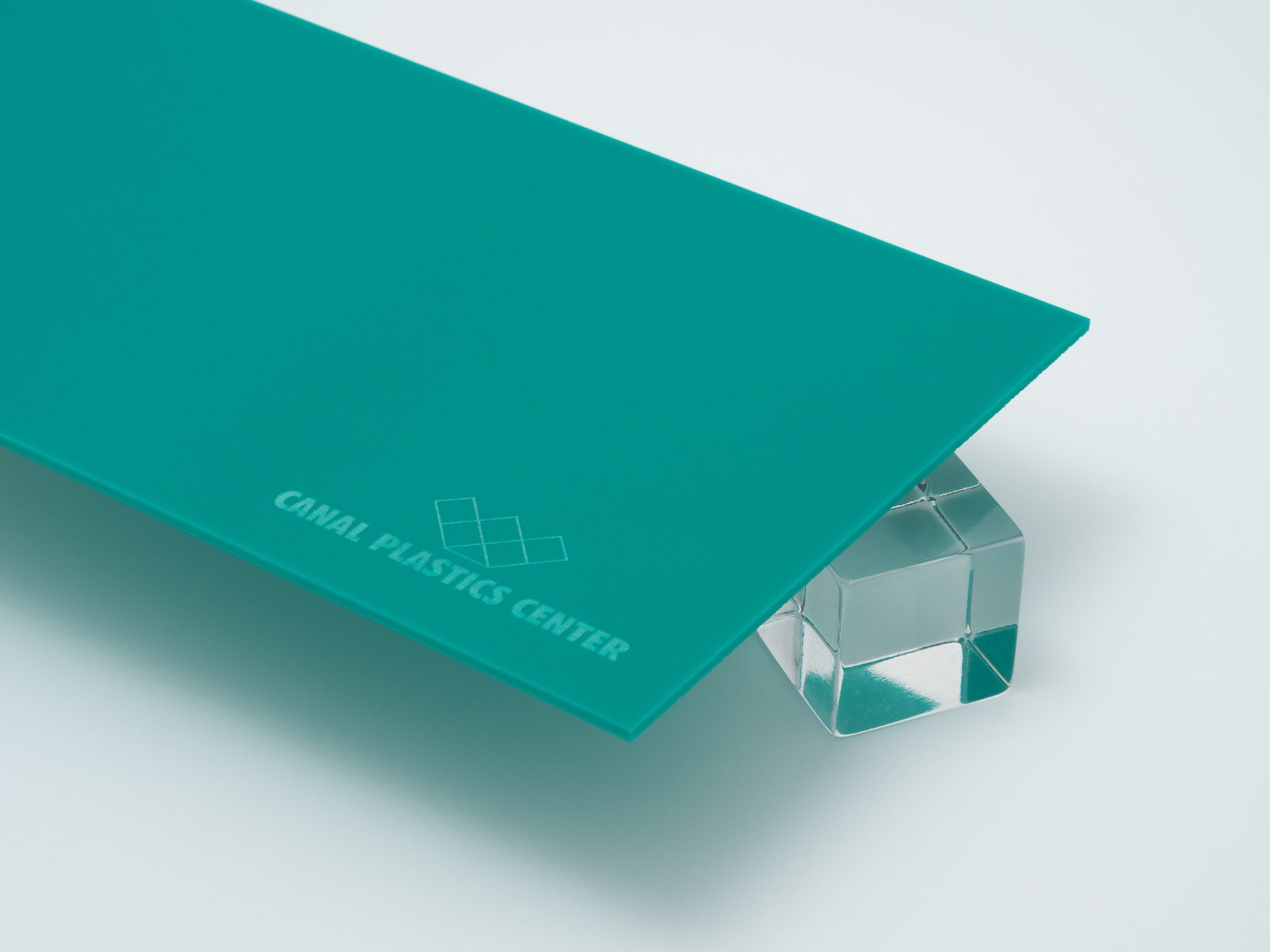 Teal Opaque Acrylic Plexiglass Sheet, Top View