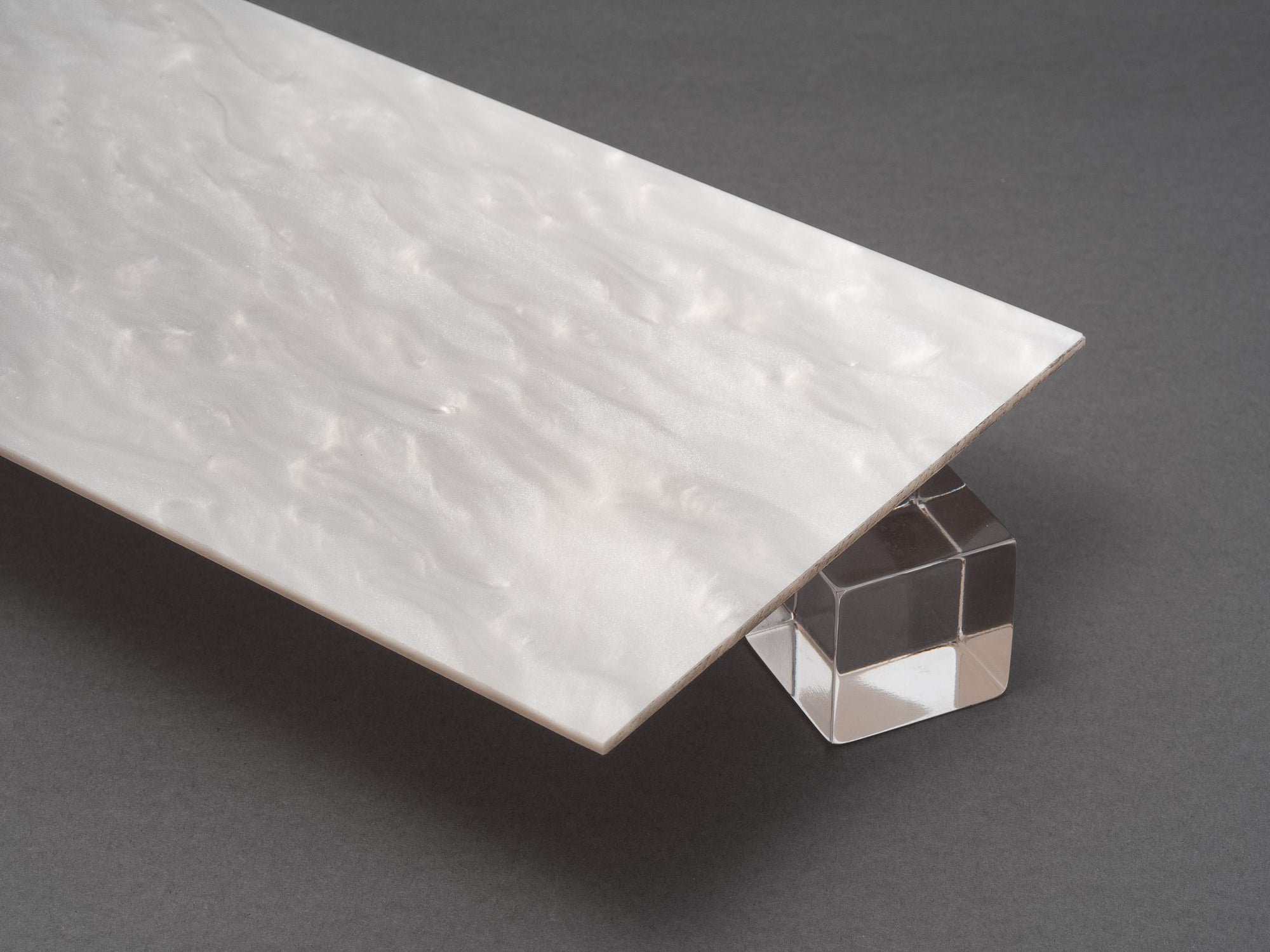 Marble White Pearl Acrylic Plexiglass Sheet, Top View