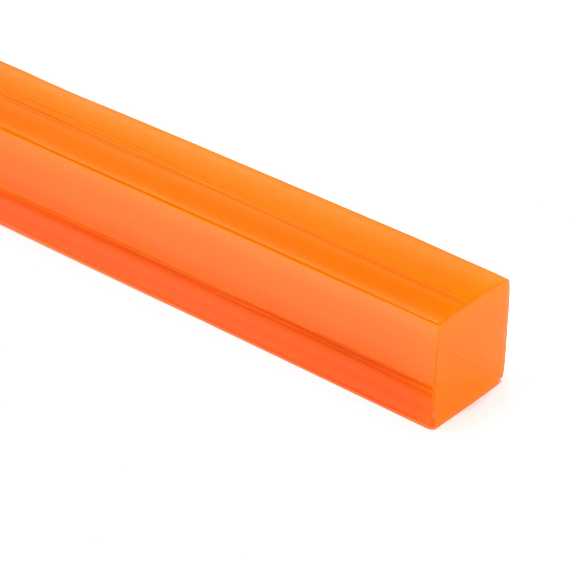 Orange Fluorescent Acrylic Square Rod