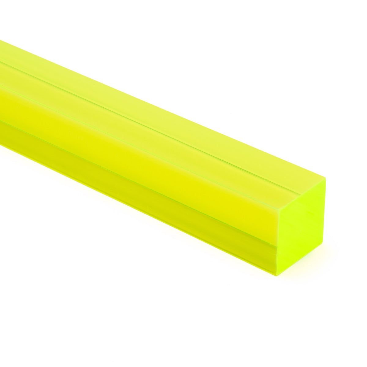 Green Fluorescent Acrylic Square Rod