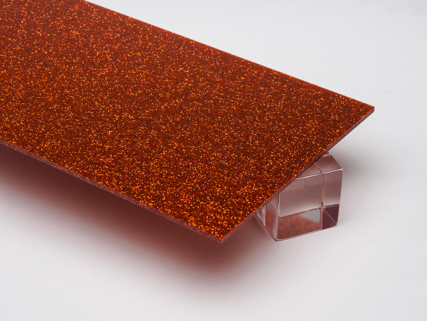 Copper Holographic Glitter Acrylic Sheet - 300x200x3mm