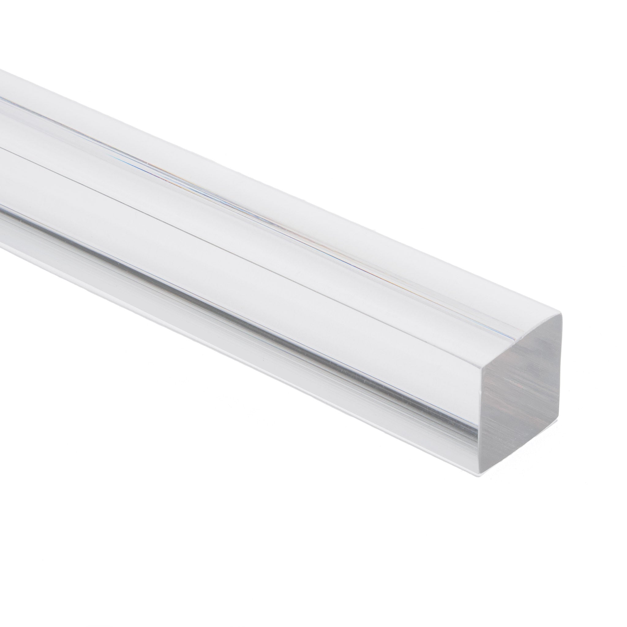 White Yellow Twisted Extruded Clear Acrylic Rod Frosted 1500mm